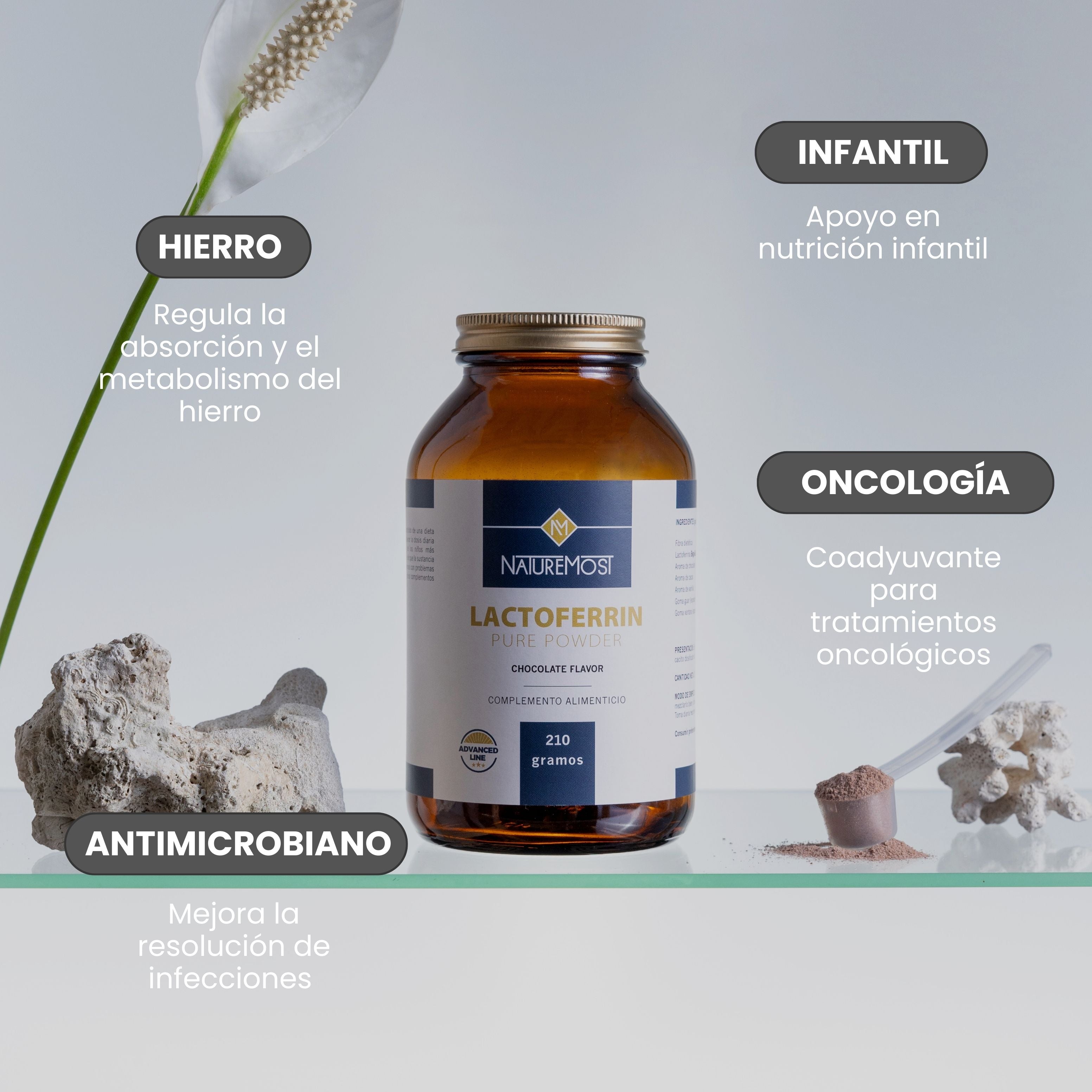 Lactoferrin Pure Powder - Lactoferrina en polvo - Naturemost