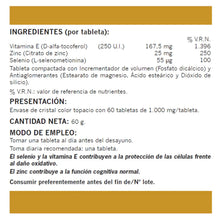 Vitamina E - Selenio - Zinc - Naturemost